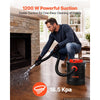 VEVOR Ash Vacuum 4 Gallon, 1200W Powerful Fireplace Cleaner Steel Body, for Fireplaces, Pellet Stoves, Wood Stoves, Fire Pits, Grills, Double Stage Filtration System, 4 FT Hose, Black & Orange