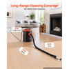 VEVOR Ash Vacuum 4 Gallon, 1200W Powerful Fireplace Cleaner Steel Body, for Fireplaces, Pellet Stoves, Wood Stoves, Fire Pits, Grills, Double Stage Filtration System, 4 FT Hose, Black & Orange