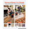 VEVOR Ash Vacuum 4 Gallon, 1200W Powerful Fireplace Cleaner Steel Body, for Fireplaces, Pellet Stoves, Wood Stoves, Fire Pits, Grills, Double Stage Filtration System, 4 FT Hose, Black & Orange