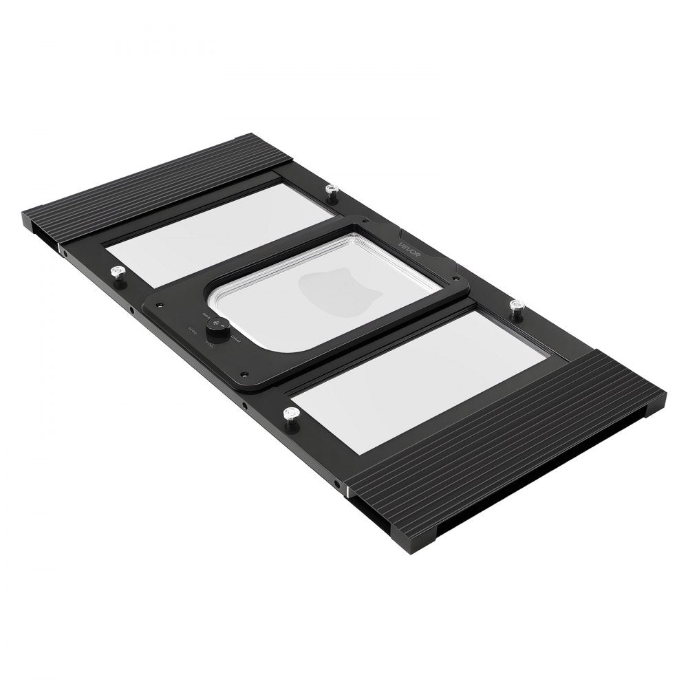 VEVOR Cat Door for Window, Adjustable to Fit Window Width 27"-32", 4 Secure Lock Modes, Aluminum Frame and High-Transparency Glass, Magnetic Closure, Weatherproof Quick-Fit Pet Door for Cats, Black