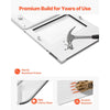 VEVOR Cat Door for Window, Adjustable to Fit Window Width 31"-36", 4 Secure Lock Modes, Aluminum Frame and High-Transparency Glass, Magnetic Closure, Weatherproof Quick-Fit Pet Door for Cats, White