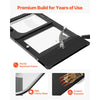 VEVOR Cat Door for Window, Adjustable to Fit Window Width 31"-36", 4 Secure Lock Modes, Aluminum Frame and High-Transparency Glass, Magnetic Closure, Weatherproof Quick-Fit Pet Door for Cats, Black