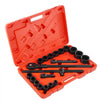 VEVOR 3/4 in Drive Impact Socket Set, 21 Pieces SAE 3/4 in to 2 in, 6 Point Cr-V Alloy Steel for Auto Repair, Easy-to-Read Size Markings, Includes Extension Bars, Ratchet Handle and Storage Case