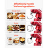 VEVOR Stand Mixer, 4.4 QT+6 QT Electric Kitchen Mixer, 300W Dough-Mixer, 10 Speeds Tilt-head Food-Mixer with Stainless Steel Bowls, Dough Hook, Whisk, Beater, for Baking, Mixing, Whipping & Kneading