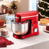 VEVOR Stand Mixer, 6 QT Electric Kitchen Mixer, 300W Dough-Mixer, 10 Speeds Tilt-head Food-Mixer with Stainless Steel Bowl, Dough Hook, Whisk, Beater, for Baking, Mixing, Whipping & Kneading, Red