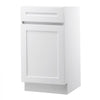 VEVOR White Shaker Base Cabinet with Drawer, 18-Inch Unassembled Drawer Base Cabinet, 18" W x 24" D x 34.5" H Ready to Assemble Cabinet with Soft-Close Door and Adjustable Shelf, for Home Office