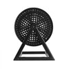 VEVOR Raffle Ticket Spinner, 11.6" x 6.6" Holds 2500 Tickets or 100 Ping Pong Balls, Raffle Drum Lottery Spinning Cage with Reinforced Handle, Stable Triangular Stand, for Events and Gatherings, Black