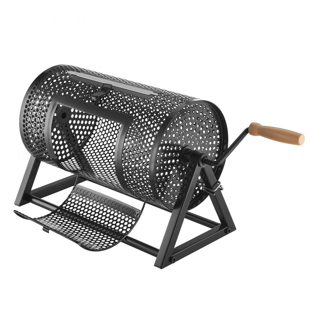 VEVOR Raffle Ticket Spinner, 11.6" x 6.6" Holds 2500 Tickets or 100 Ping Pong Balls, Raffle Drum Lottery Spinning Cage with Reinforced Handle, Stable Triangular Stand, for Events and Gatherings, Black
