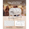 VEVOR Raffle Ticket Spinner, 11.6" x 6.6" Holds 2500 Tickets or 100 Ping Pong Balls, Raffle Drum Lottery Spinning Cage with Reinforced Handle, Stable Triangular Stand, for Events and Gatherings, White