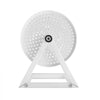 VEVOR Raffle Ticket Spinner, 11.6" x 6.6" Holds 2500 Tickets or 100 Ping Pong Balls, Raffle Drum Lottery Spinning Cage with Reinforced Handle, Stable Triangular Stand, for Events and Gatherings, White