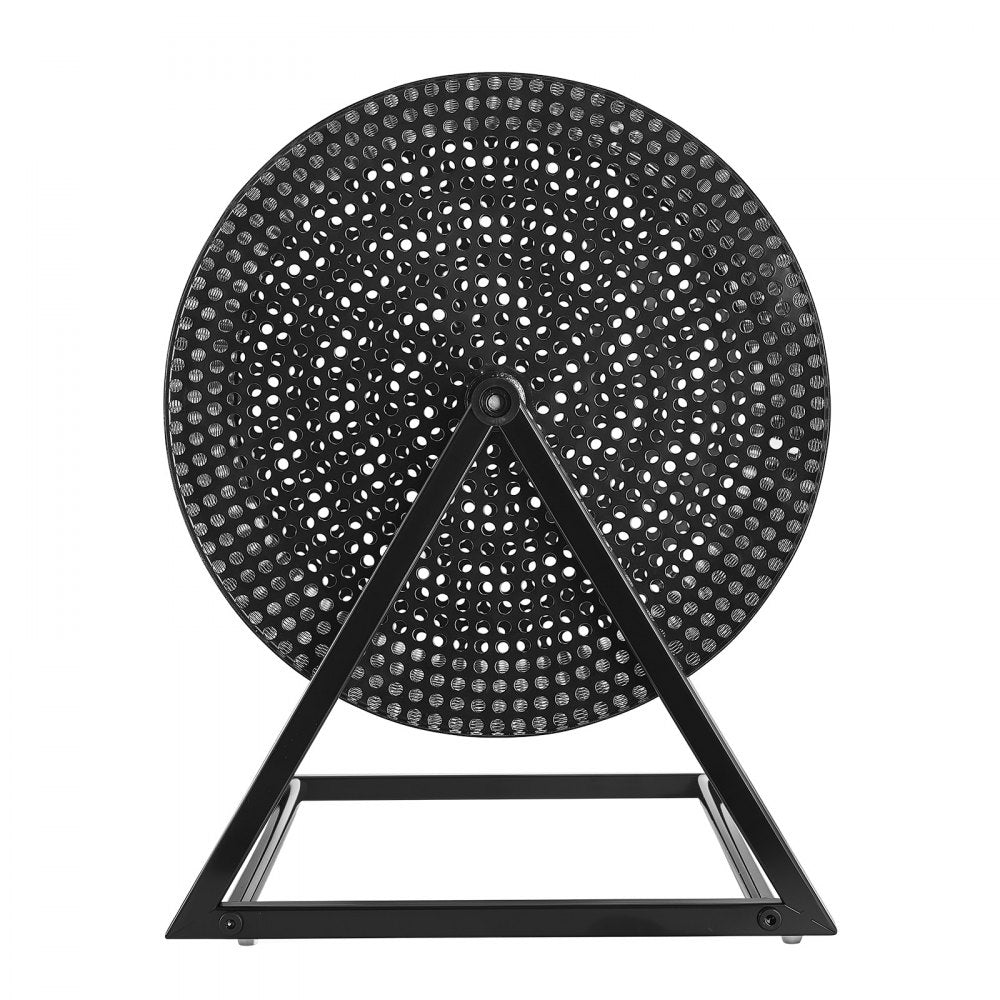 VEVOR Raffle Ticket Spinner, 16.1" x 11.9" Holds 5000 Tickets or 200 Ping Pong Balls, Raffle Drum Lottery Spinning Cage with Reinforced Handle, Stable Triangular Stand, for Events, Gatherings, Black