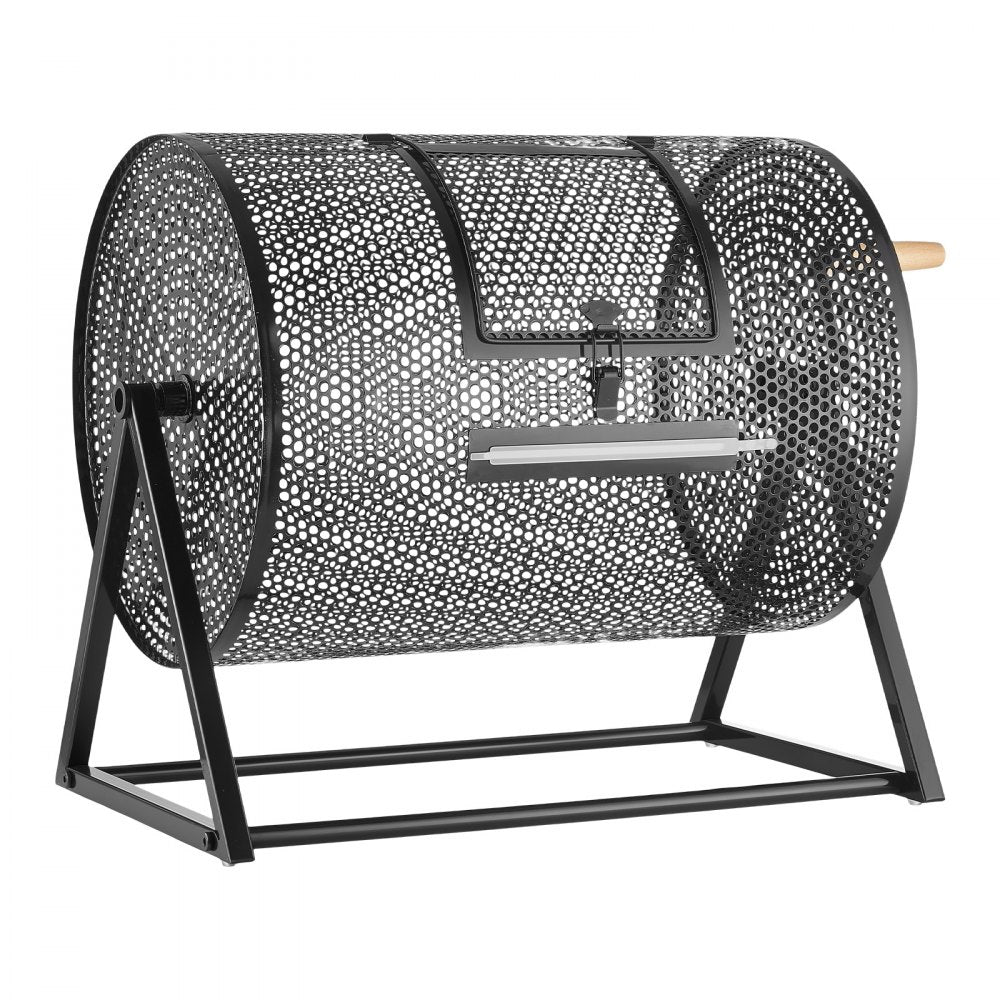 VEVOR Raffle Ticket Spinner, 16.1" x 11.9" Holds 5000 Tickets or 200 Ping Pong Balls, Raffle Drum Lottery Spinning Cage with Reinforced Handle, Stable Triangular Stand, for Events, Gatherings, Black