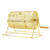 VEVOR Raffle Drum,Holds 2500 Tickets or 100 Ping Pong Balls, Metal Lottery Spinning Drawing with Wooden Turning Handle,11.6 x Ø7.48 inch Brass Plated Raffle Ticket Spinning Cage, for Bingo Ballot Pa