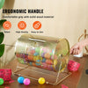 VEVOR Raffle Drum, Holds 5000 Tickets or 200 Ping Pong Balls, Metal Lottery Spinning Drawing with Wooden Turning Handle,16.1 x Ø12 inch Brass Plated Raffle Ticket Spinning Cage, for Bingo Ballot Part