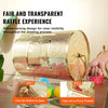 VEVOR Raffle Drum, Holds 5000 Tickets or 200 Ping Pong Balls, Metal Lottery Spinning Drawing with Wooden Turning Handle,16.1 x Ø12 inch Brass Plated Raffle Ticket Spinning Cage, for Bingo Ballot Part