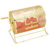 VEVOR Raffle Drum, Holds 5000 Tickets or 200 Ping Pong Balls, Metal Lottery Spinning Drawing with Wooden Turning Handle,16.1 x Ø12 inch Brass Plated Raffle Ticket Spinning Cage, for Bingo Ballot Part