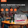 VEVOR Acrylic Raffle Drum,Professional Raffle Ticket Spinning Cage with 2 Keys, Transparent Lottery Spinning Drawing, Holds 5000 Tickets or 200 Raffle Balls, Raffle Ticket Box for Lottery Games Bingo