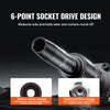 VEVOR Impact Socket Set with 1/2" Drive, Comprising 23 Pieces in SAE (7/16" -1") & Metric Measurements, 6 Point Cr-V Alloy Steel, Ideal for Car Maintenance, Includes Ratchet Handle and Durable Storage Case