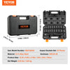 VEVOR Impact Socket Set with 1/2" Drive, Comprising 23 Pieces in SAE (7/16" -1") & Metric Measurements, 6 Point Cr-V Alloy Steel, Ideal for Car Maintenance, Includes Ratchet Handle and Durable Storage Case