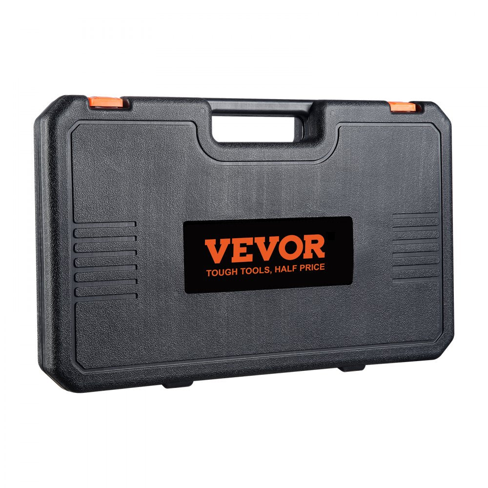 VEVOR 1/2" Drive Impact Socket Set, 33 Piece Socket Set SAE 3/8"-1" and Metric 10-24mm, 6 Point Cr-V Alloy Steel for Auto Repair, Easy-to-Read Size Markings, Rugged Construction, Includes Storage Case