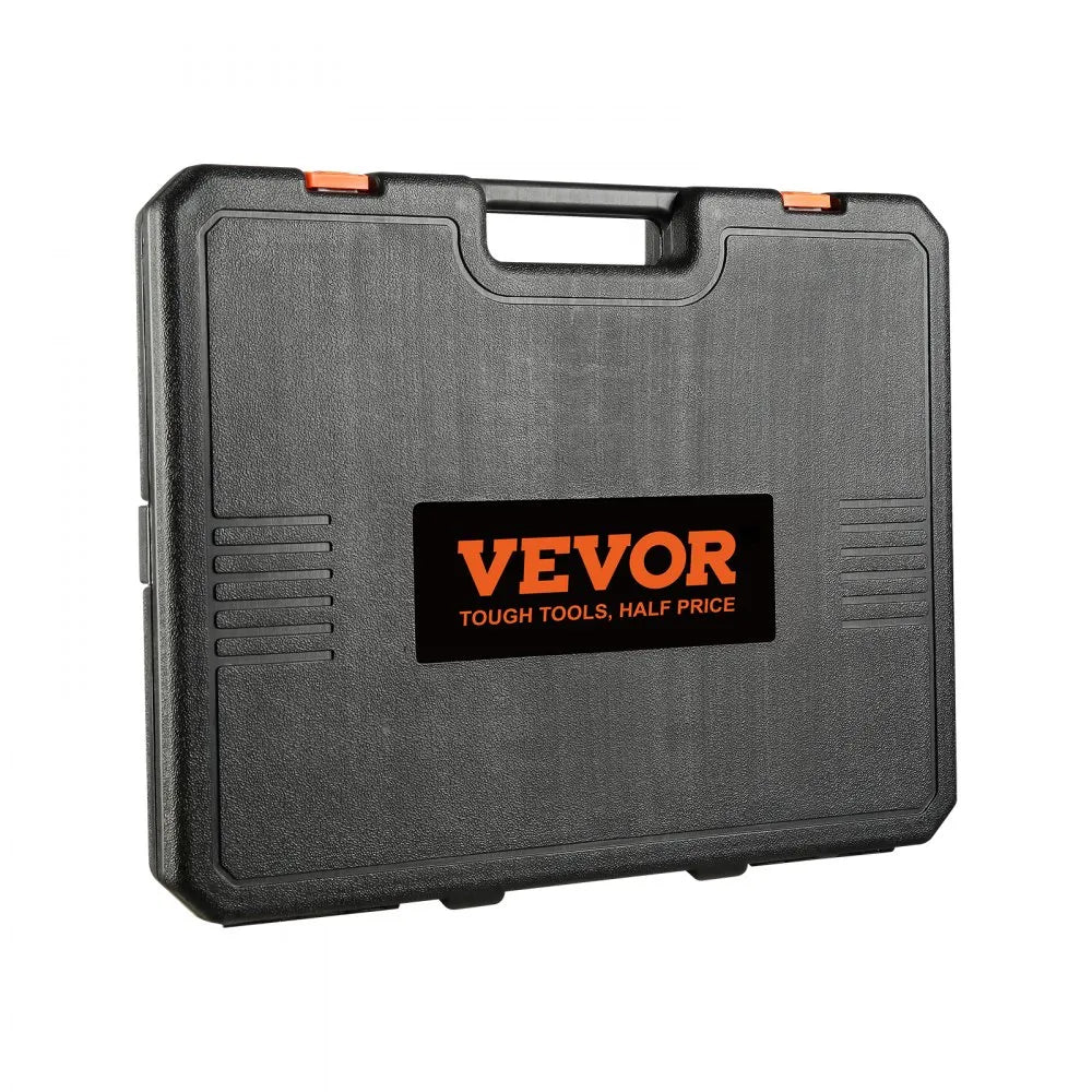 VEVOR 1/2" Drive Impact Socket Set, 65 Piece Socket Set SAE 3/8" to 1-1/4" and Metric 10-24mm, 6 Point Cr-V Alloy Steel for Auto Repair, Rugged Construction, Easy-to-Read Size Markings, Storage Case