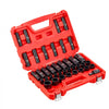VEVOR 1/2 in Drive Impact Socket Set, 39 Piece, 6 Point Deep & Shallow Impact Sockets, Metric 9 to 30 mm, Cr-V Steel High Durability, with Universal Joint, Dual Size Markings, Heavy Duty Carrying Case