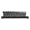 VEVOR 1/4" Drive Impact Socket Set, 14 Piece Deep Socket Set Metric 4-15mm, 6 Point Cr-Mo Alloy Steel for Auto Repair, Easy-to-Read Size Markings, Rugged Construction, Socket Organizer
