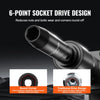 VEVOR Drive Impact Socket Set 3/8"  - 18 Piece Deep Socket Set Metric 8-22mm - 6 Point CR-V Alloy Steel for Auto Repair - Easy-to-Read Size Markings - Rugged Construction Includes Storage Case