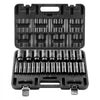 VEVOR Drive Impact Socket Set 1/2" - 26 Piece Deep Socket Set Metric 11-36 mm, 6 Point CR-V & Cr-Mo Alloy Steel for Auto Repair - Easy-to-Read Size Markings, Rugged Sockets Organizer, Storage Case