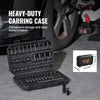 VEVOR Drive Impact Socket Set 1/4"  - 55 Piece Deep & Shallow Socket Set SAE 5/32"-9/16" and Metric 4-15mm - 6 Point CR-V Alloy Steel for Auto Repair - Easy-to-Read Size Markings - Storage Case