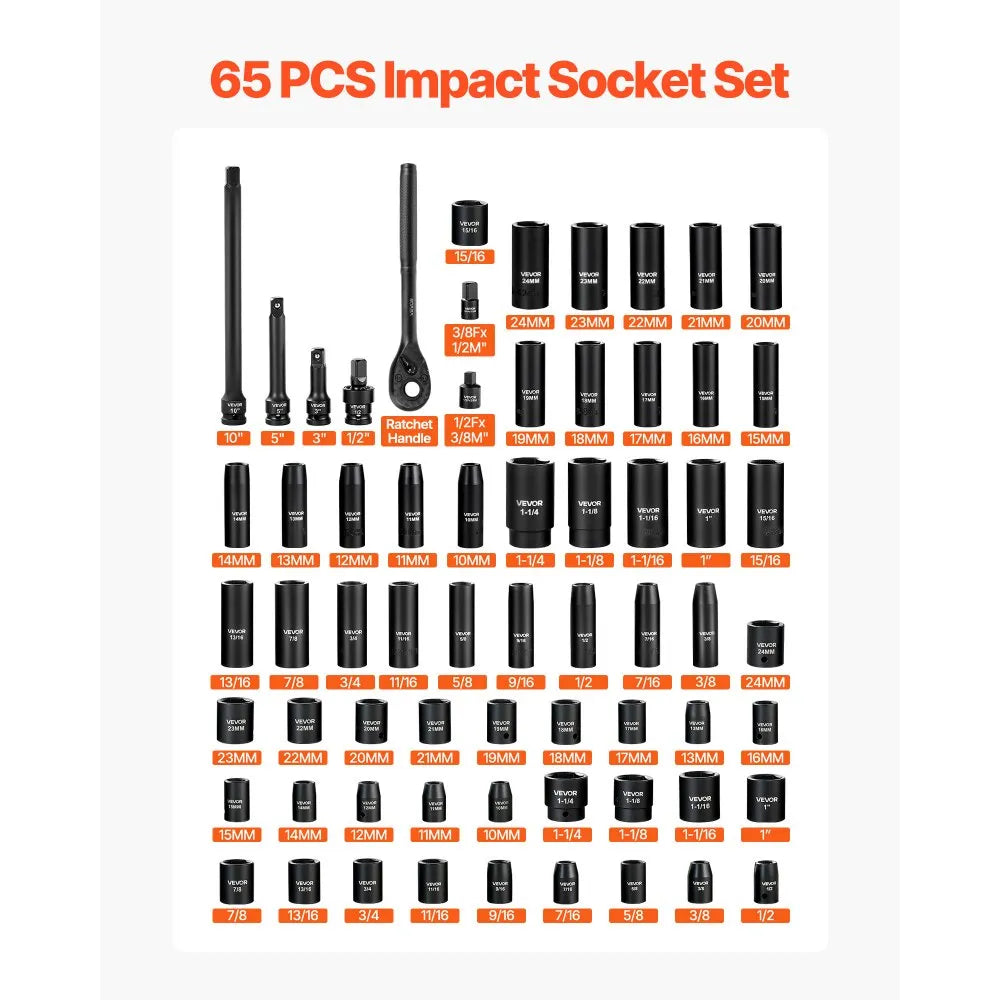 Vevor Impact Socket Set 1/2