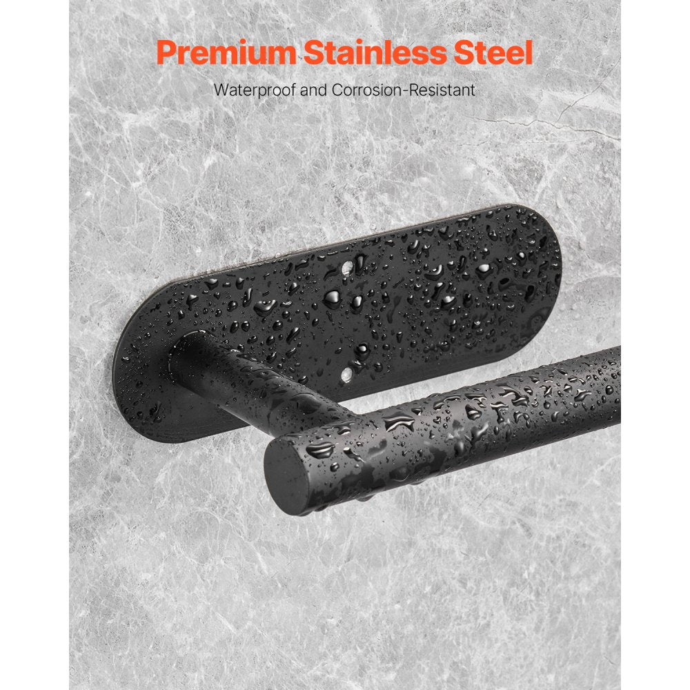 VEVOR Paper Towel Holder Under Cabinet, High-Quality Stainless Steel Paper Towel Holder, Self Adhesive or Drilling Paper Towel Holder Wall Mount for Kitchen, Bathroom, Pantry