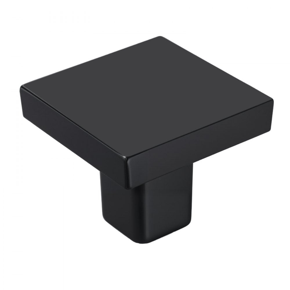 VEVOR Cabinet Knobs, 10 Pack, 1.18 Inch Black Zinc Alloy Drawer Pulls & Door Handles, Square Kitchen Solid Knobs Dresser Handles, Cupboard Hardware with Screws for Bathroom Closet Cabinets Drawers