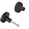 VEVOR Cabinet Knobs, 10 Pack, 1.26 Inch Black Zinc Alloy Drawer Pulls & Door Handles, Mushroom Kitchen Solid Knobs Dresser Handles, Cupboard Hardware with Screws for Bathroom Closet Cabinets Drawers