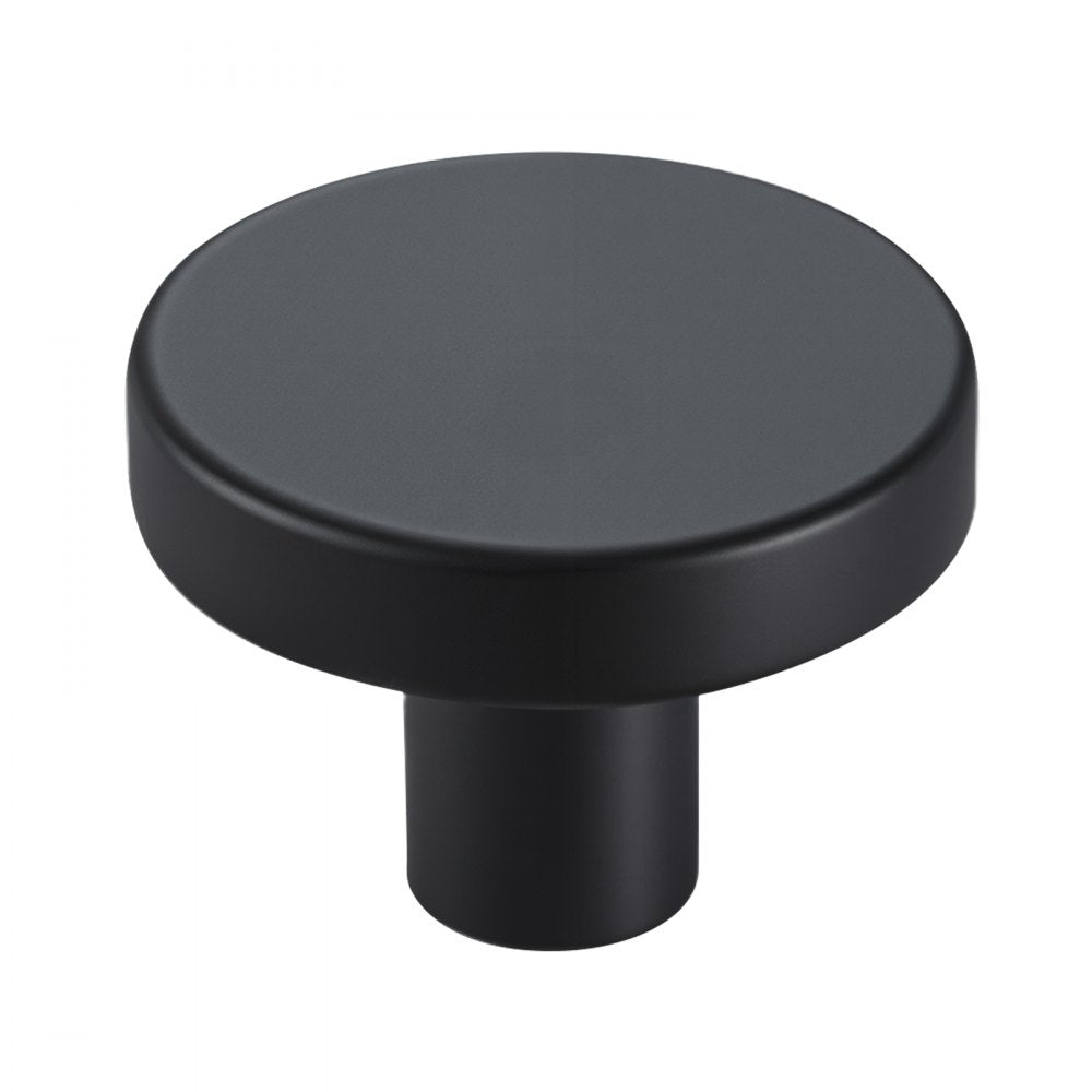 VEVOR Cabinet Knobs, 10 Pack, 1.26 Inch Black Zinc Alloy Drawer Pulls & Door Handles, Mushroom Kitchen Solid Knobs Dresser Handles, Cupboard Hardware with Screws for Bathroom Closet Cabinets Drawers