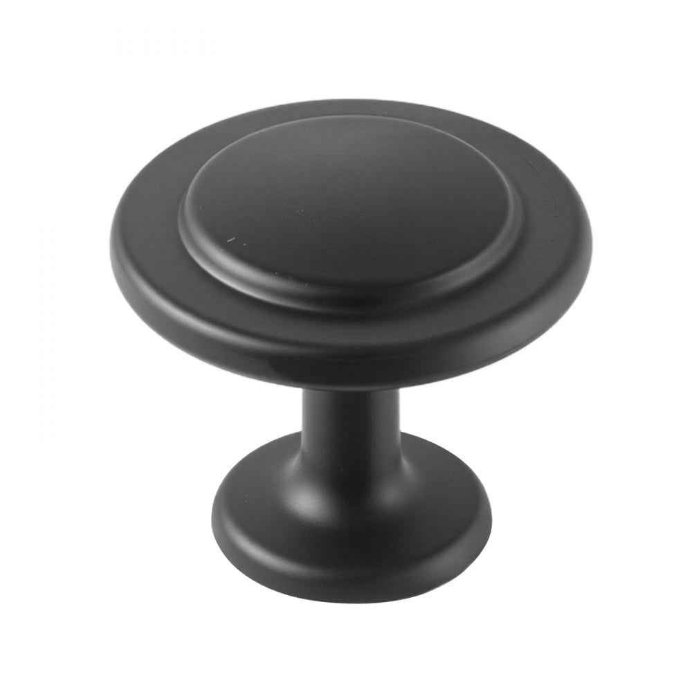 VEVOR Cabinet Knobs, 30 Pack, 1.22 Inch Black Zinc Alloy Drawer Pulls & Door Handles, Mushroom Kitchen Solid Knobs Dresser Handles, Cupboard Hardware with Screws for Bathroom Closet Cabinets Drawers