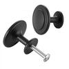 VEVOR Cabinet Knobs, 30 Pack, 1.22 Inch Black Zinc Alloy Drawer Pulls & Door Handles, Mushroom Kitchen Solid Knobs Dresser Handles, Cupboard Hardware with Screws for Bathroom Closet Cabinets Drawers