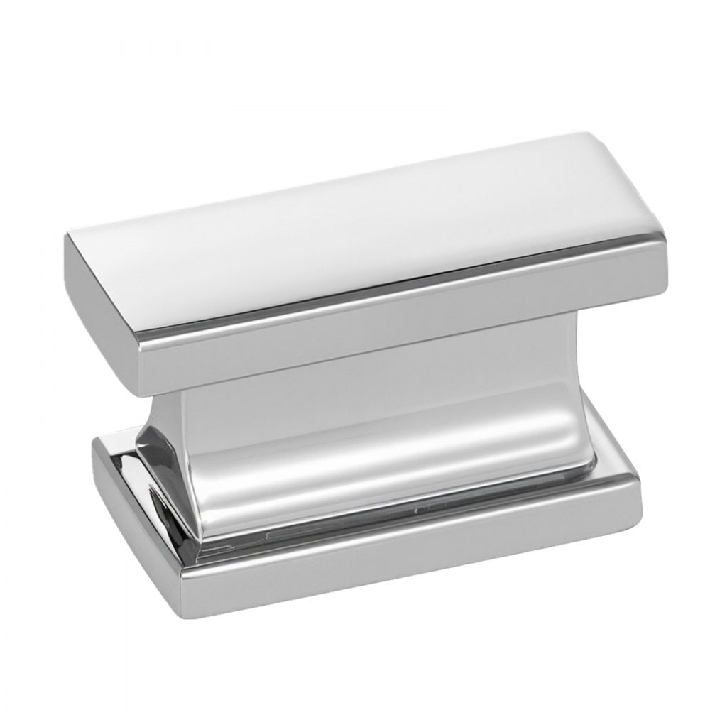 VEVOR Cabinet Knobs, 10 Pack, 1.42 Inch Zinc Alloy Drawer Pulls Door Handles, Rectangular Kitchen Dresser Solid Knobs, Cupboard Hardware with Screws for Bathroom Closet Cabinets Drawers, Chrome Color