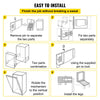 VEVOR Murphy Mounting Wall Springs Mechanism Heavy Duty Support Hardware DIY Kit for King Queen Bed (Vertical), White