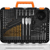 VEVOR Drill Bit Set, 100 Pieces Drill and Driver Bit Set, Screwdriver Bit Set Suitable for Wood Metal Cement Drilling and Screw Driving, Drill Bit Sets Combo Kit Assorted in Organized Carrying Case