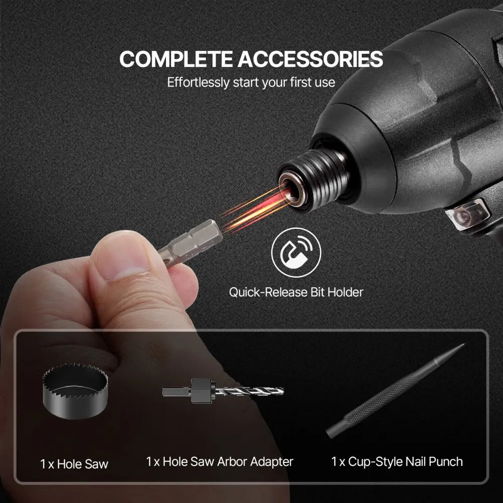 VEVOR Drill Bit Set, 70 Pieces Drill and Driver Bit Set, Screwdriver Bit Set Suitable for Wood Metal Cement Drilling and Screw Driving, Drill Bit Sets Combo Kit Assorted in Organized Carrying Case