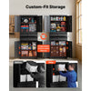 VEVOR Metal Storage Cabinet, 180 lbs Shelf Load Capacity, 70.87" Tall Garage Tool Storage Cabinet with 4 Locking Doors and Adjustable Shelves, 2 Drawers, for Garage, Home, Office, Utility Room, Black