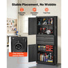 VEVOR Metal Storage Cabinet, 180 lbs Shelf Load Capacity, 70.87" Tall Garage Tool Storage Cabinet with 4 Locking Doors and Adjustable Shelves, 2 Drawers, for Garage, Home, Office, Utility Room, Black