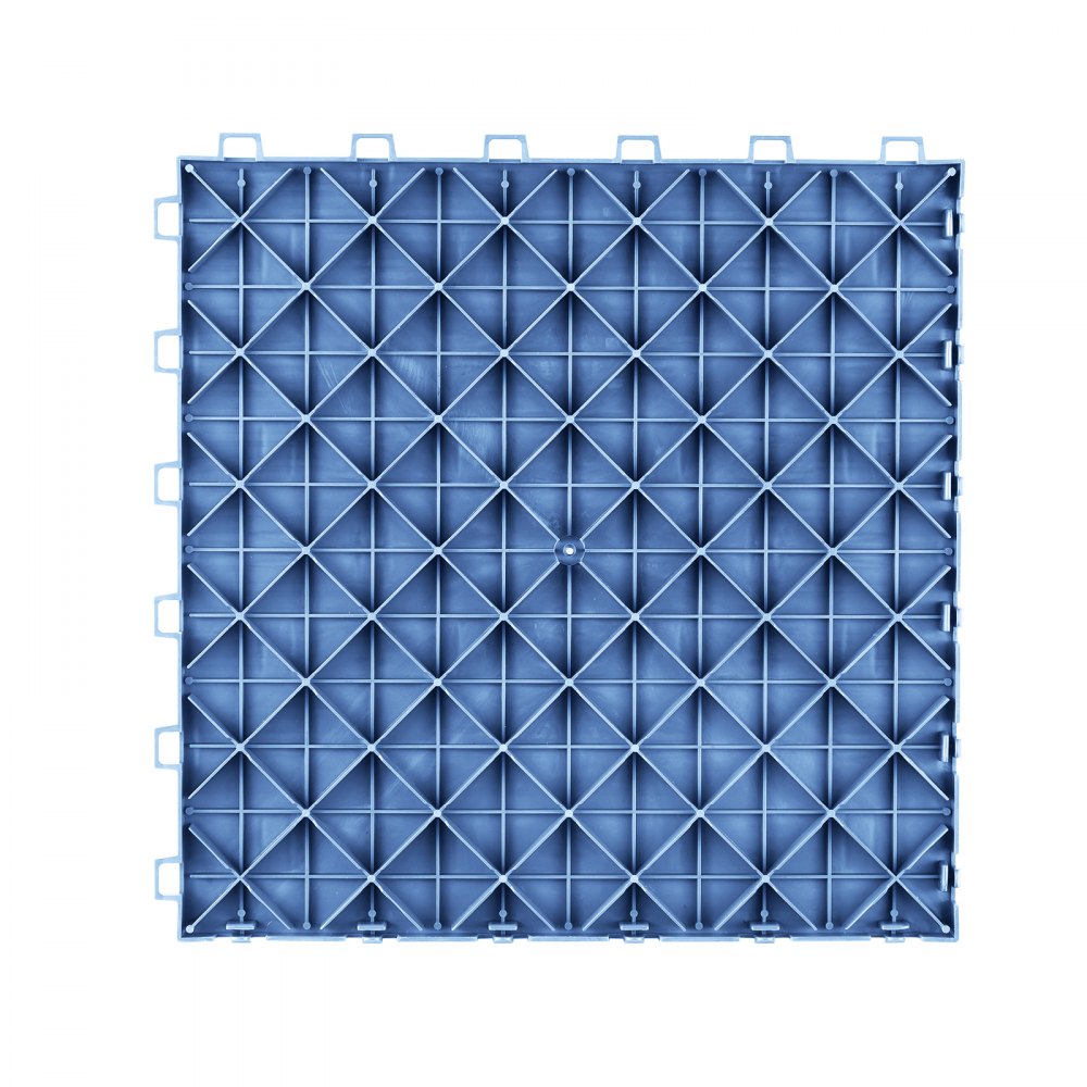 VEVOR Garage Tiles Interlocking, 12 x 12 x 0.53 inch 25 Pack Garage Floor Covering Tiles, Non-Slip Double-Sided Texture Garage Flooring Tiles, for Garages, Basements, Repair Shops, Blue