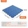 VEVOR Garage Tiles Interlocking, 12 x 12 x 0.53 inch 50 Pack Garage Floor Covering Tiles, Non-Slip Double-Sided Texture Garage Flooring Tiles, for Garages, Basements, Repair Shops, Blue