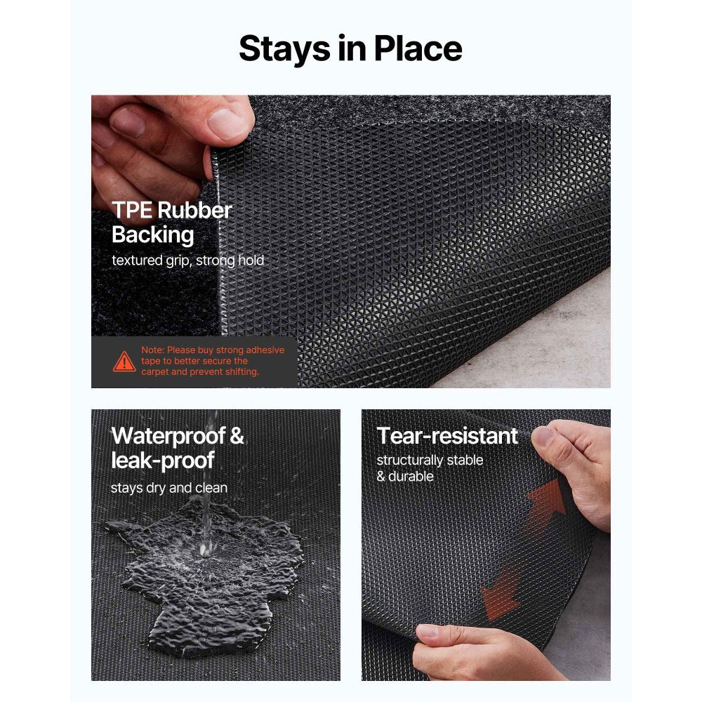 VEVOR Garage Floor Mat, 7.5'x20' Waterproof Protection from Water,Snow, Rain,Mud and Oil for Cars, Non-slip Heavy Duty Containment Mat with TPE Anti-Leak Backing & Easy to Clean & Cuttable