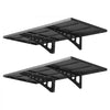 VEVOR 2-Tier Heavy Duty Wall Garage Shelving, 1.64 x 4 ft Steel Wall Mounted Shelving Unit, 19.68 x 48 Inch Per Shelf Floating Storage Metal Rack for Garage with 560 lbs Total Weight Capacity, Black