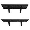 VEVOR 2-Tier Heavy Duty Wall Garage Shelving, 2 x 3 ft Steel Wall Mounted Shelving Unit, 12 x 72 Inch Per Shelf Floating Storage Metal Rack for Garage with 560 lbs Total Weight Capacity, Black