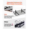 VEVOR 2-Tier Heavy Duty Wall Garage Shelving, 4 Pack 2 x 3 ft Steel Wall Mounted Shelving Unit, 24 x 72 Inch Per Shelf Floating Storage Metal Rack for Garage, 1600 lbs Total Weight Capacity, Black