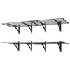 VEVOR 2-Tier Heavy Duty Wall Garage Shelving, 4 Pack 2 x 3 ft Steel Wall Mounted Shelving Unit, 24 x 72 Inch Per Shelf Floating Storage Metal Rack for Garage, 1600 lbs Total Weight Capacity, Black